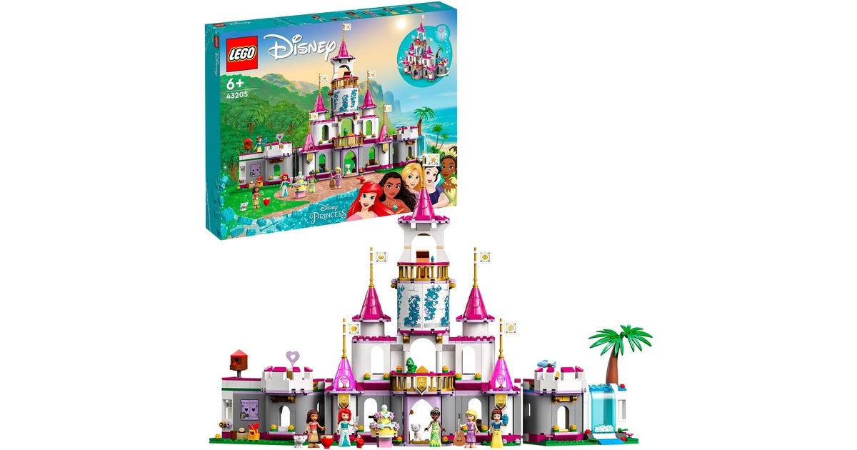 LEGO 43205 Disney Princess Ultimatives Abenteuerschloss, Konstruktionsspielzeug