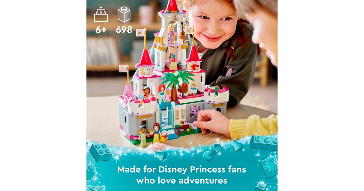 LEGO 43205 Disney Princess Ultimatives Abenteuerschloss, Konstruktionsspielzeug