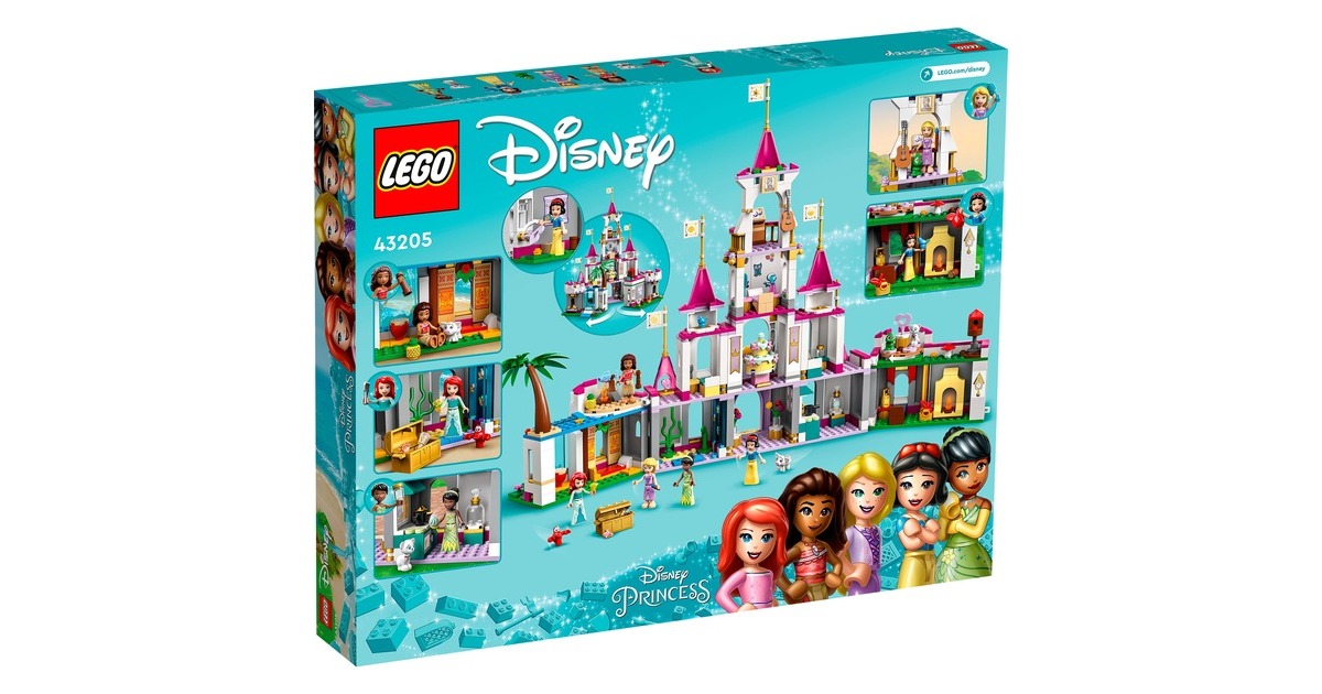 LEGO 43205 Disney Princess Ultimatives Abenteuerschloss, Konstruktionsspielzeug