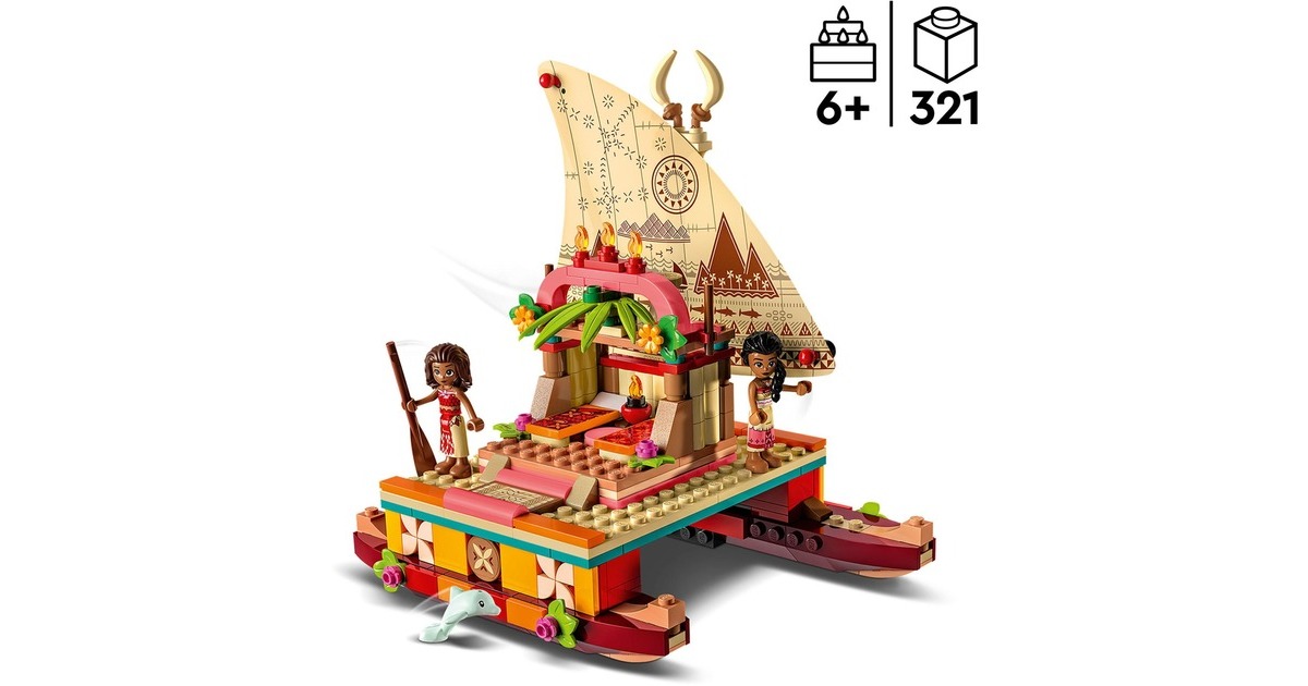 LEGO 43210 Disney Princess Vaianas Katamaran, Konstruktionsspielzeug