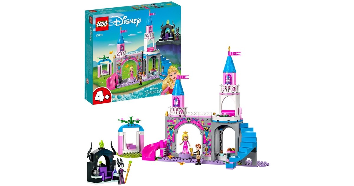 LEGO 43211 Disney Princess Auroras Schloss, Konstruktionsspielzeug