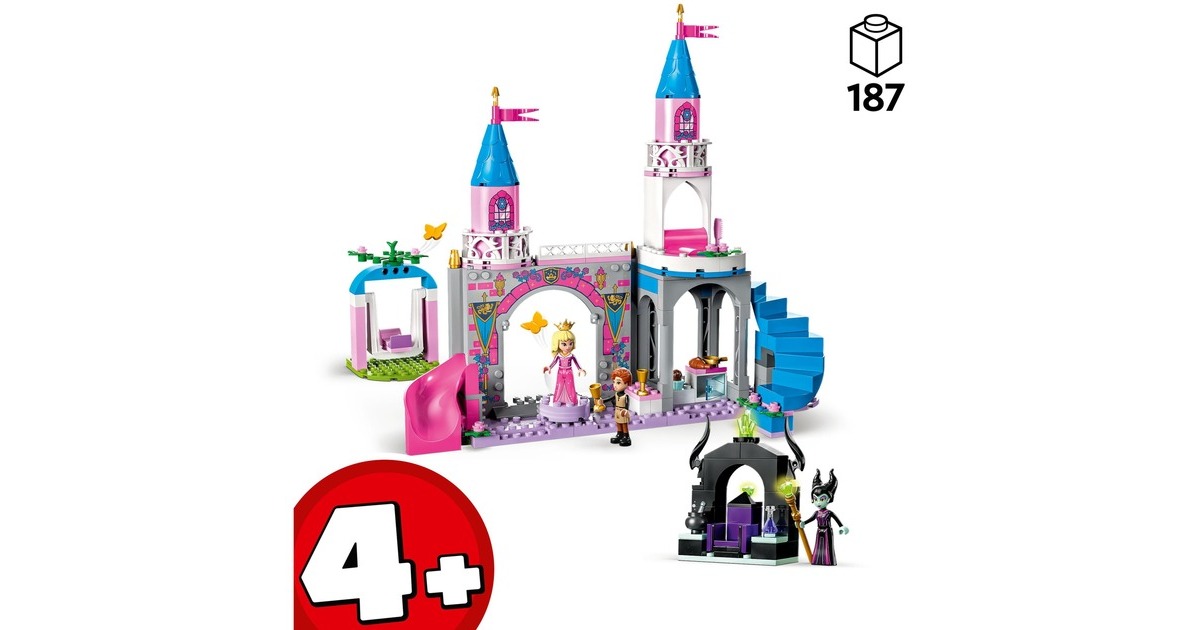 LEGO 43211 Disney Princess Auroras Schloss, Konstruktionsspielzeug