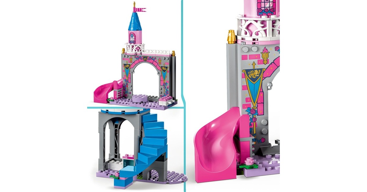LEGO 43211 Disney Princess Auroras Schloss, Konstruktionsspielzeug