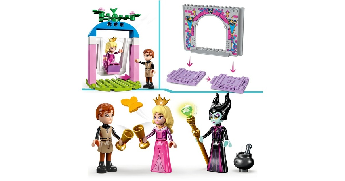 LEGO 43211 Disney Princess Auroras Schloss, Konstruktionsspielzeug