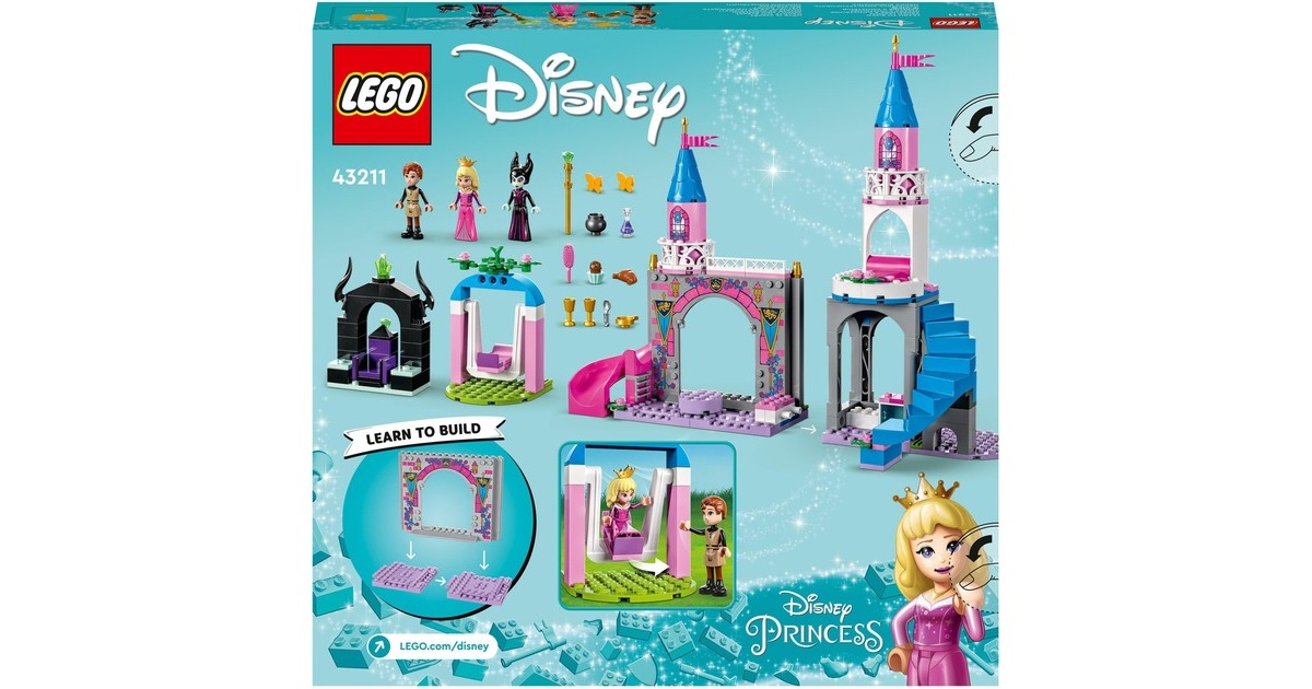 LEGO 43211 Disney Princess Auroras Schloss, Konstruktionsspielzeug
