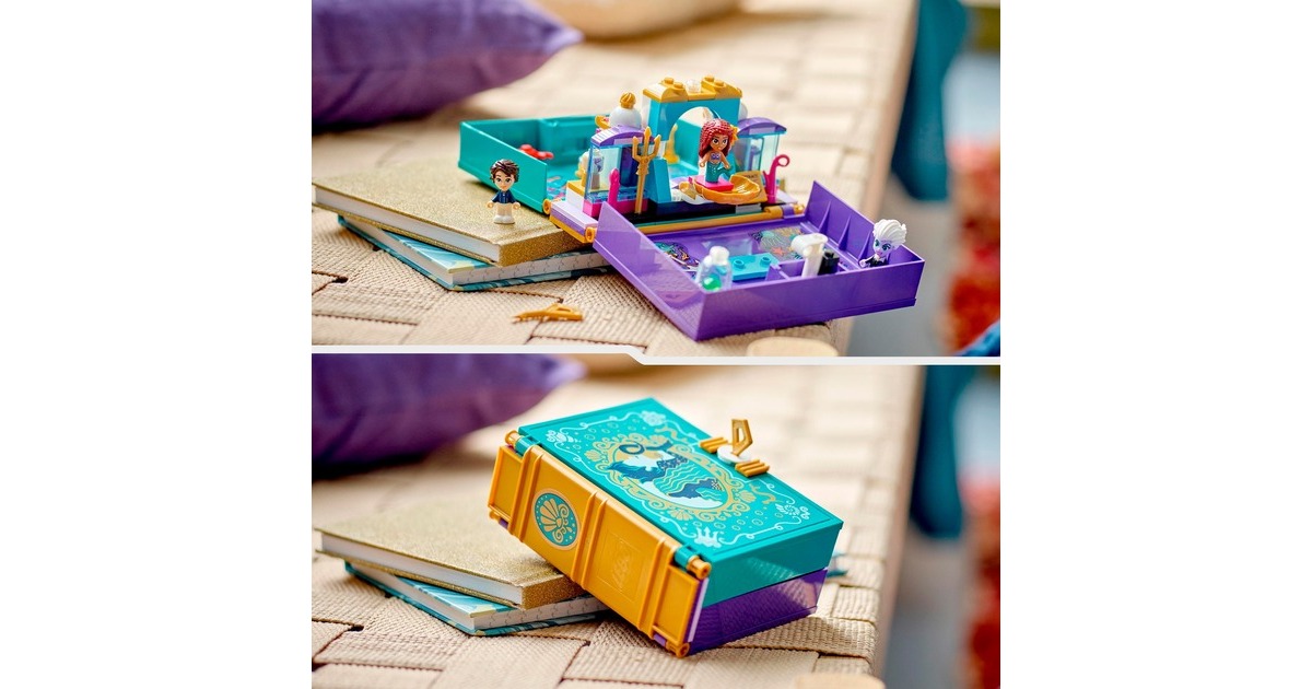 LEGO 43213 Disney Princess Die kleine Meerjungfrau Märchenbuch, Konstruktionsspielzeug