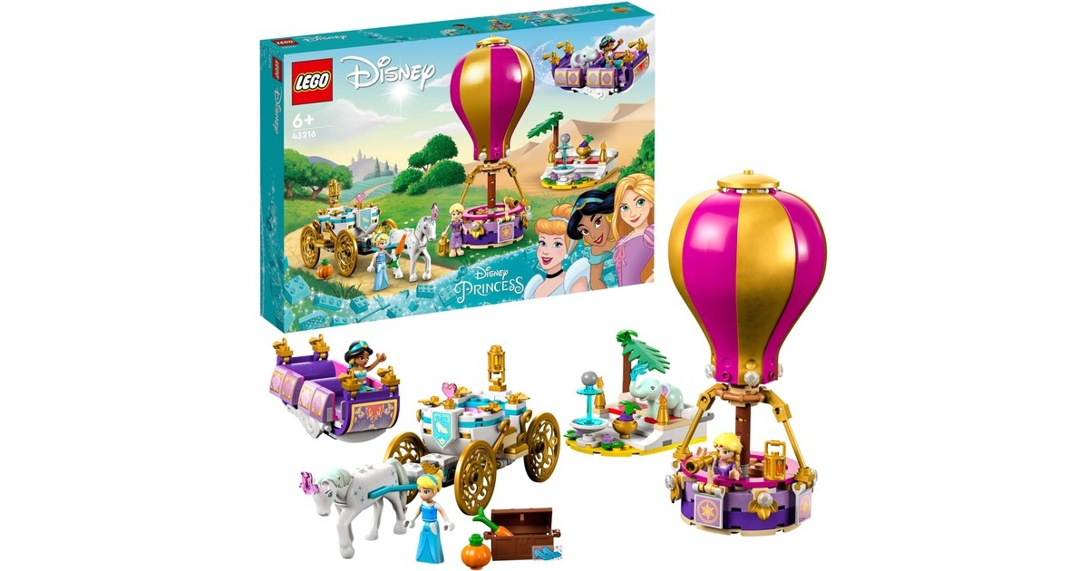 LEGO 43216 Disney Princess Prinzessinnen auf magischer Reise, Konstruktionsspielzeug
