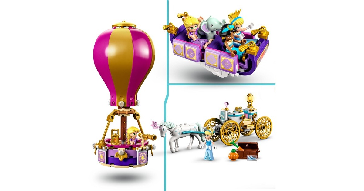 LEGO 43216 Disney Princess Prinzessinnen auf magischer Reise, Konstruktionsspielzeug