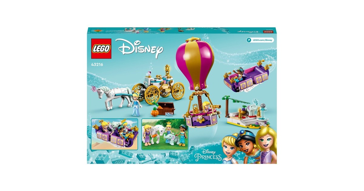 LEGO 43216 Disney Princess Prinzessinnen auf magischer Reise, Konstruktionsspielzeug