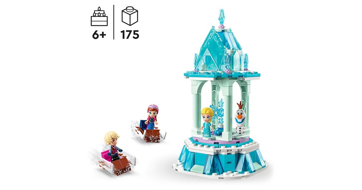 LEGO 43218 Disney Annas und Elsas magisches Karussell, Konstruktionsspielzeug