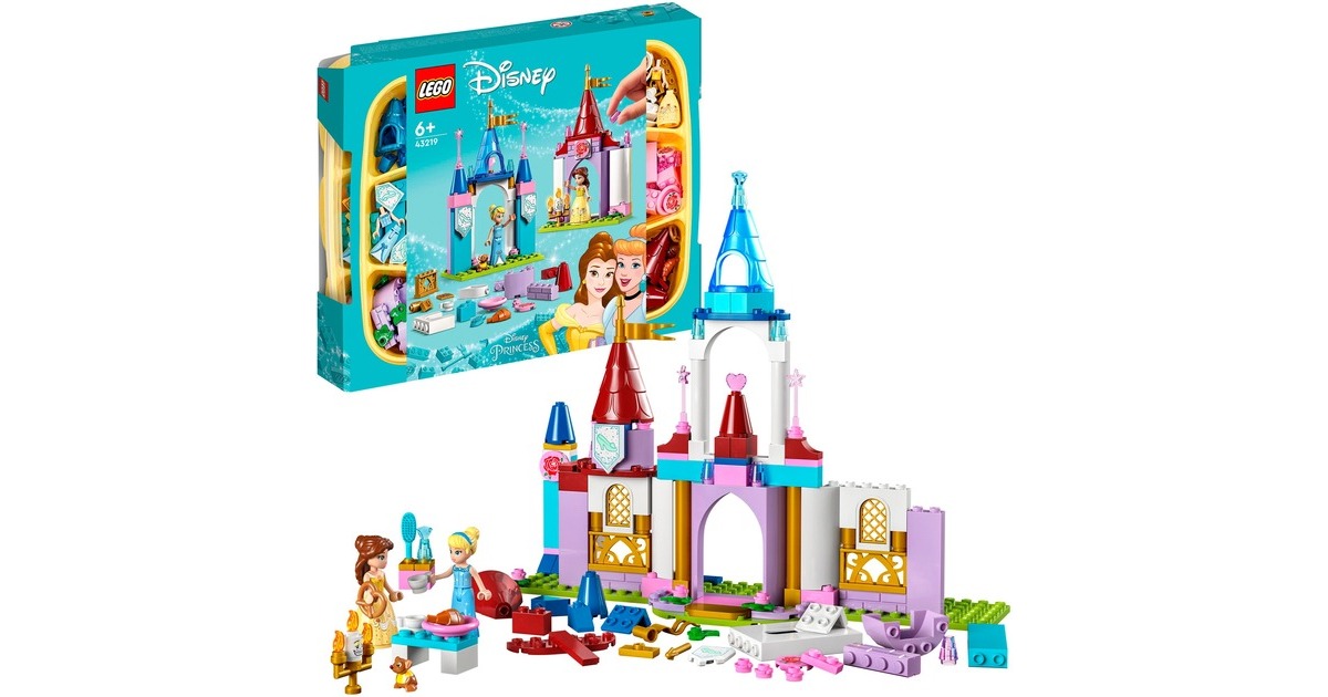 LEGO 43219 Disney Princess Kreative Schlösserbox, Konstruktionsspielzeug