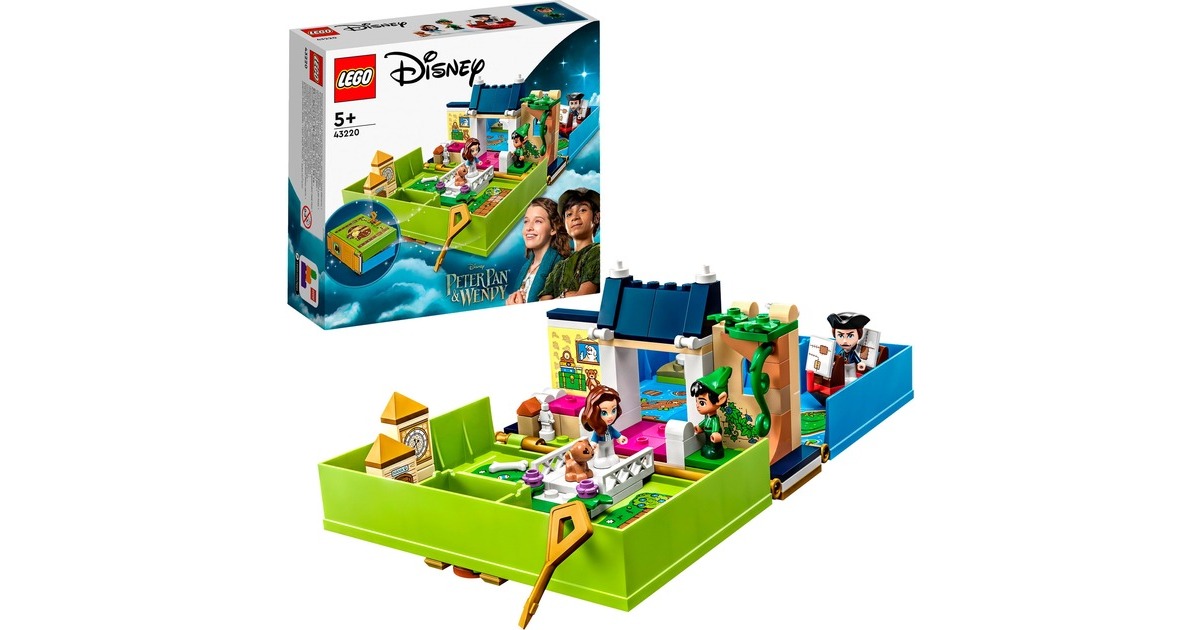 LEGO 43220 Disney Classic Peter Pan & Wendy - Märchenbuch-Abenteuer, Konstruktionsspielzeug
