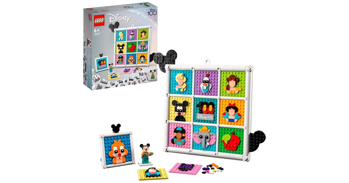 LEGO 43221 Disney 100 Jahre Disney Zeichentrickikonen, Konstruktionsspielzeug