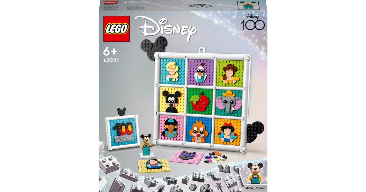 LEGO 43221 Disney 100 Jahre Disney Zeichentrickikonen, Konstruktionsspielzeug
