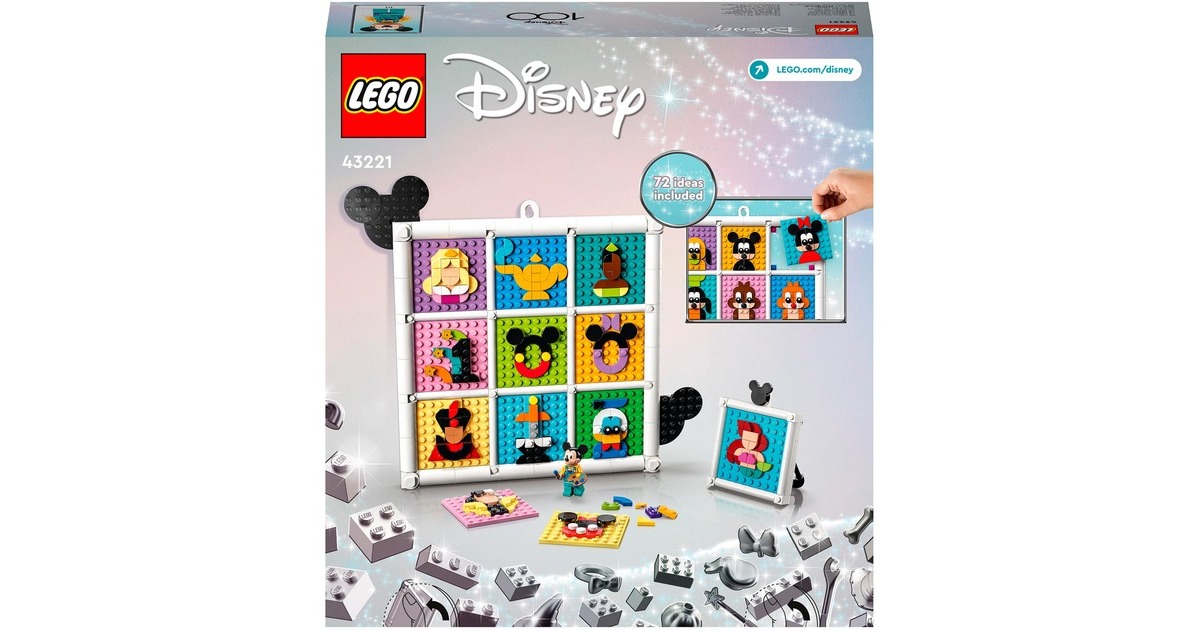 LEGO 43221 Disney 100 Jahre Disney Zeichentrickikonen, Konstruktionsspielzeug