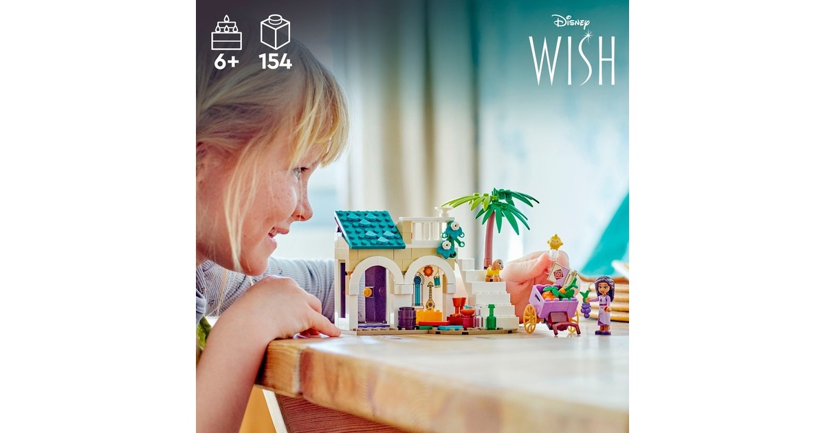LEGO 43223 Disney Wish Asha in der Stadt Rosas, Konstruktionsspielzeug