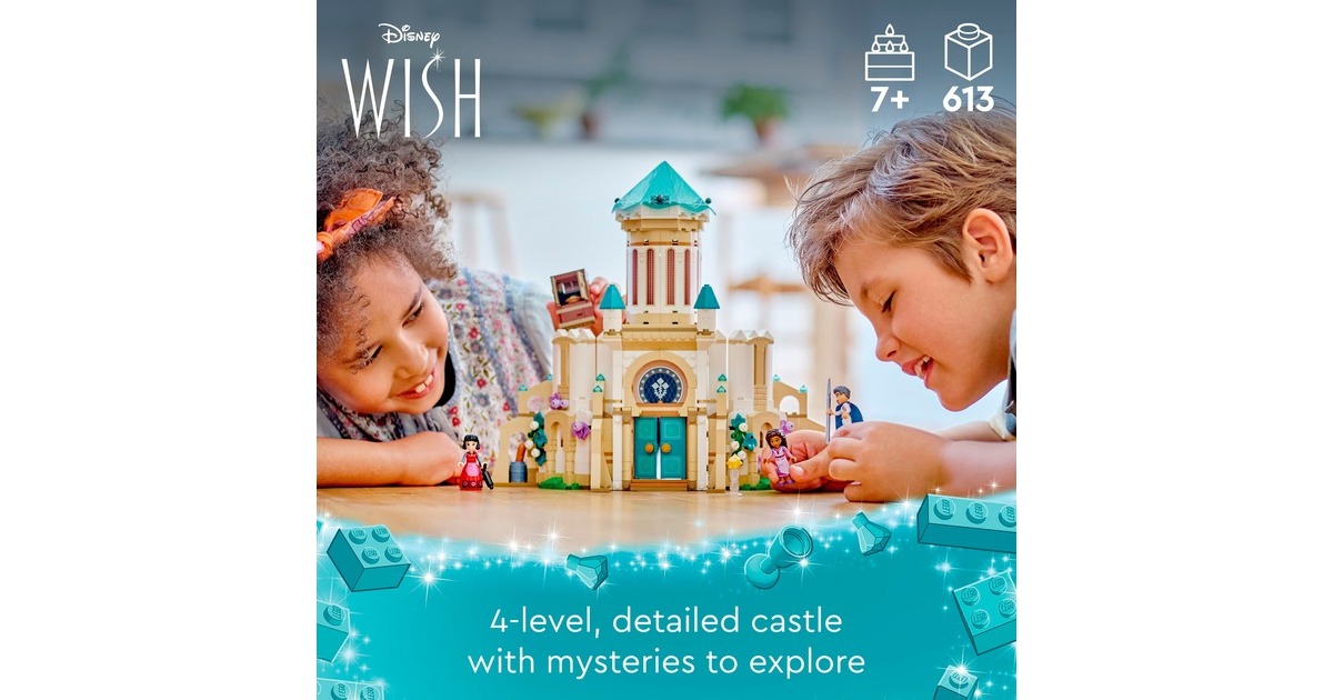 LEGO 43224 Disney Wish König Magnificos Schloss, Konstruktionsspielzeug