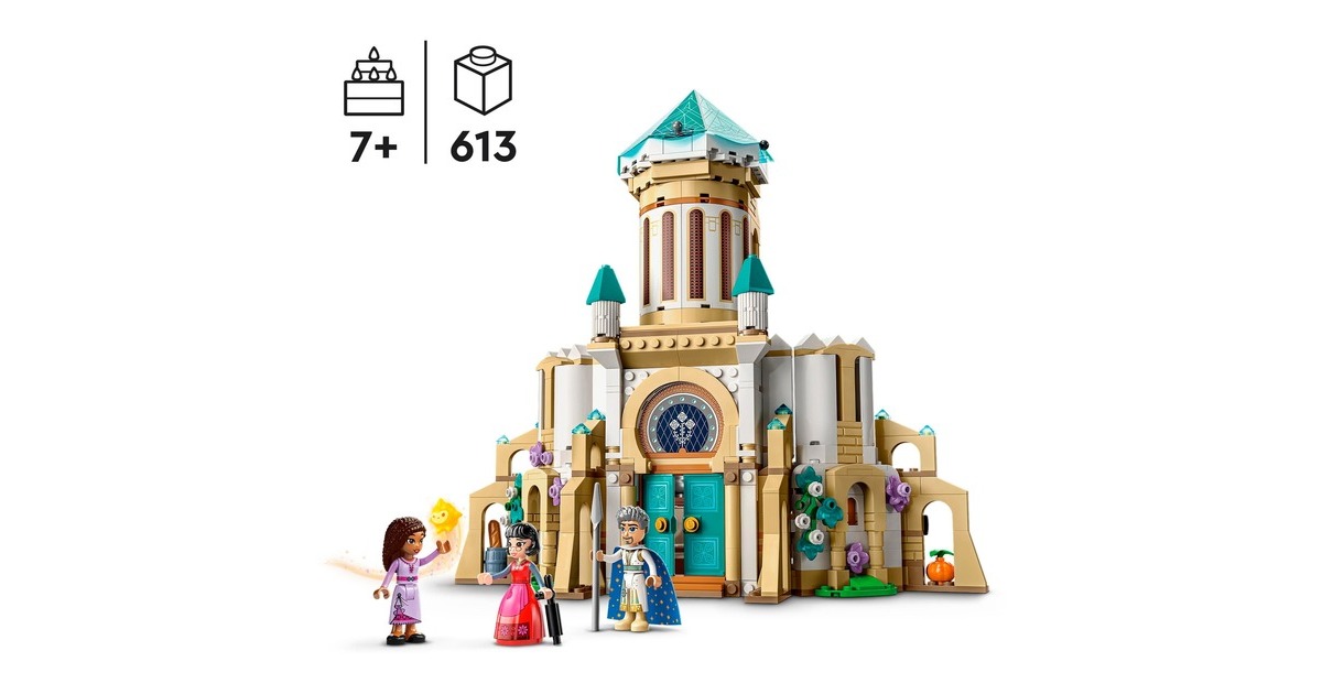 LEGO 43224 Disney Wish König Magnificos Schloss, Konstruktionsspielzeug
