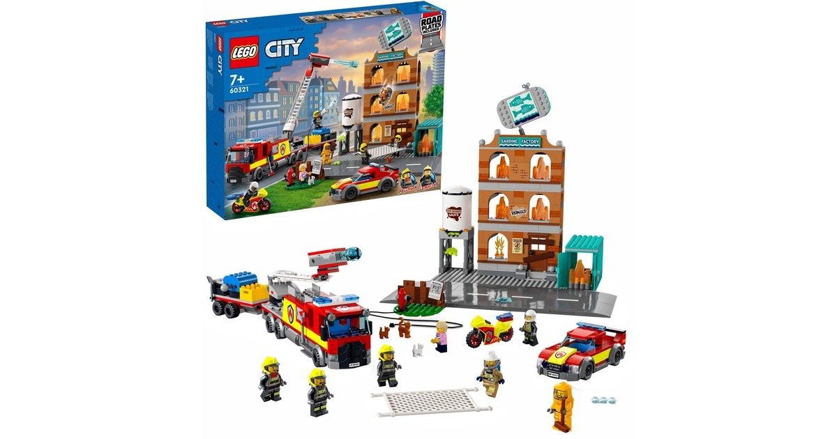 LEGO 60321 City Feuerwehreinsatz mit Löschtruppe, Konstruktionsspielzeug
