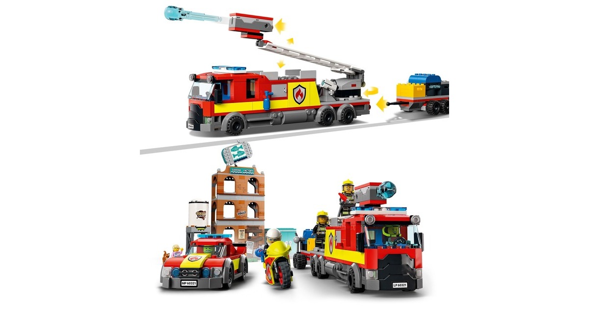 LEGO 60321 City Feuerwehreinsatz mit Löschtruppe, Konstruktionsspielzeug