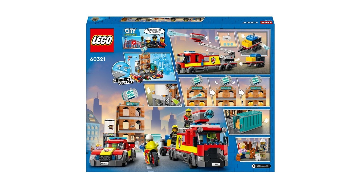 LEGO 60321 City Feuerwehreinsatz mit Löschtruppe, Konstruktionsspielzeug