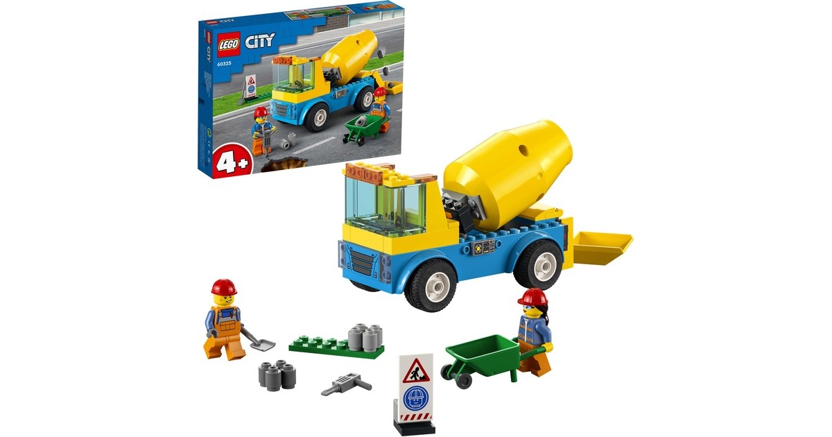 LEGO 60325 City Betonmischer, Konstruktionsspielzeug