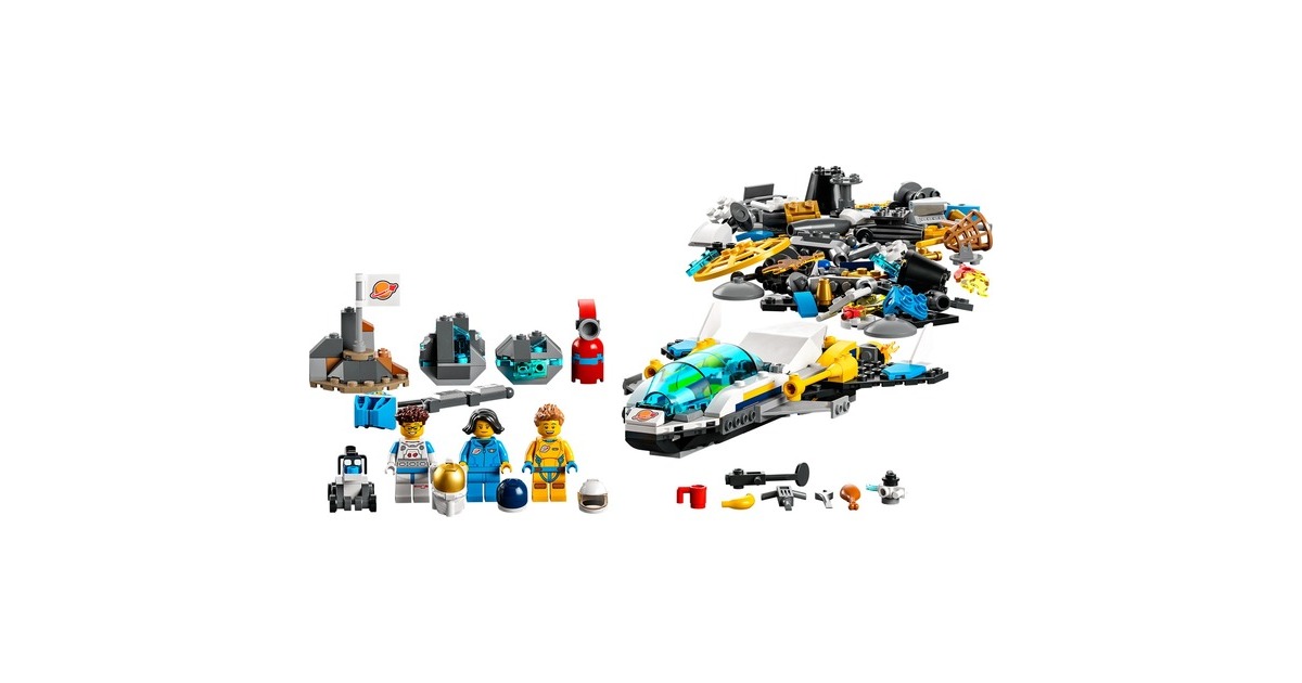 LEGO 60354 City Erkundungsmissionen im Weltraum, Konstruktionsspielzeug(Interaktives digitales Abenteuerspielset mit Raumschiff und 3 Minifiguren)
