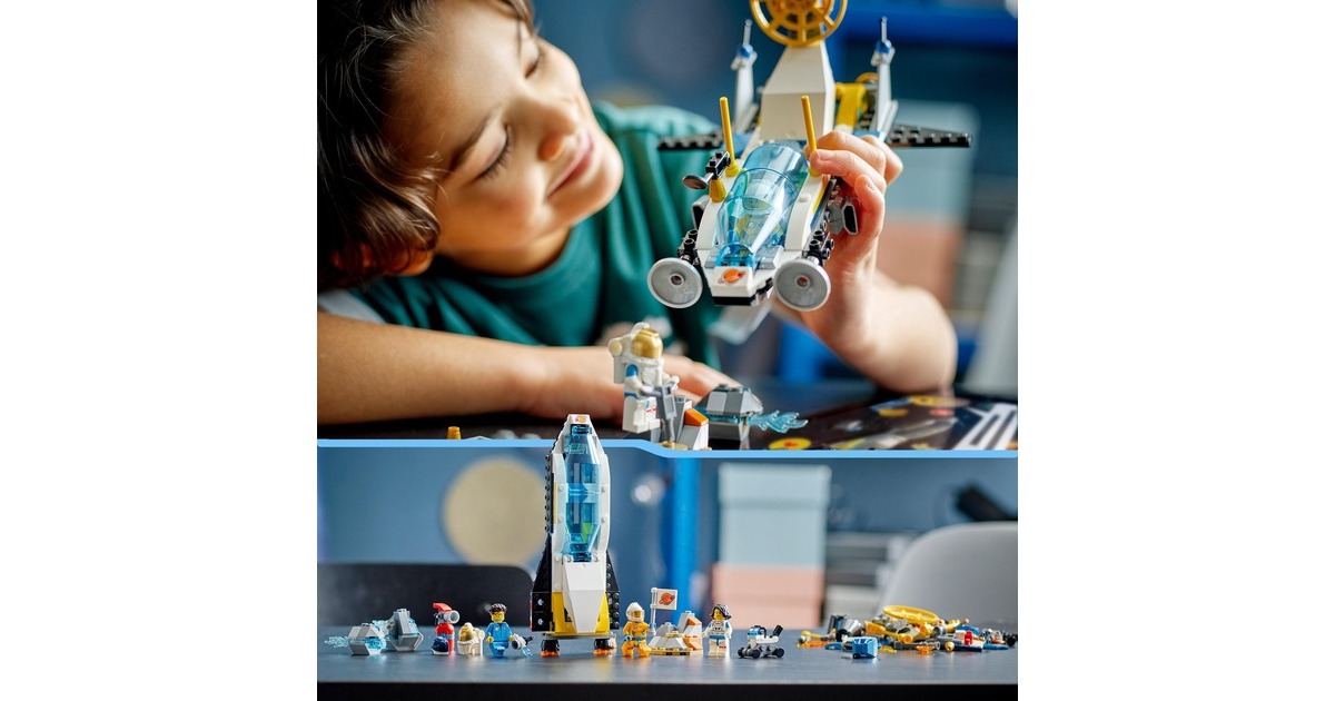 LEGO 60354 City Erkundungsmissionen im Weltraum, Konstruktionsspielzeug(Interaktives digitales Abenteuerspielset mit Raumschiff und 3 Minifiguren)