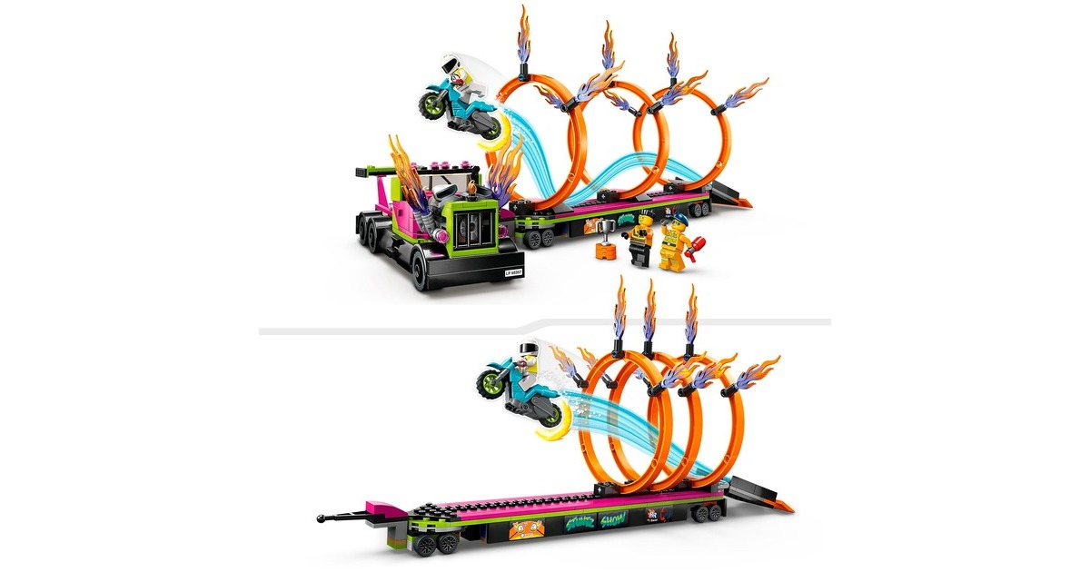 LEGO 60357 City Stunttruck mit Feuerreifen-Challenge, Konstruktionsspielzeug