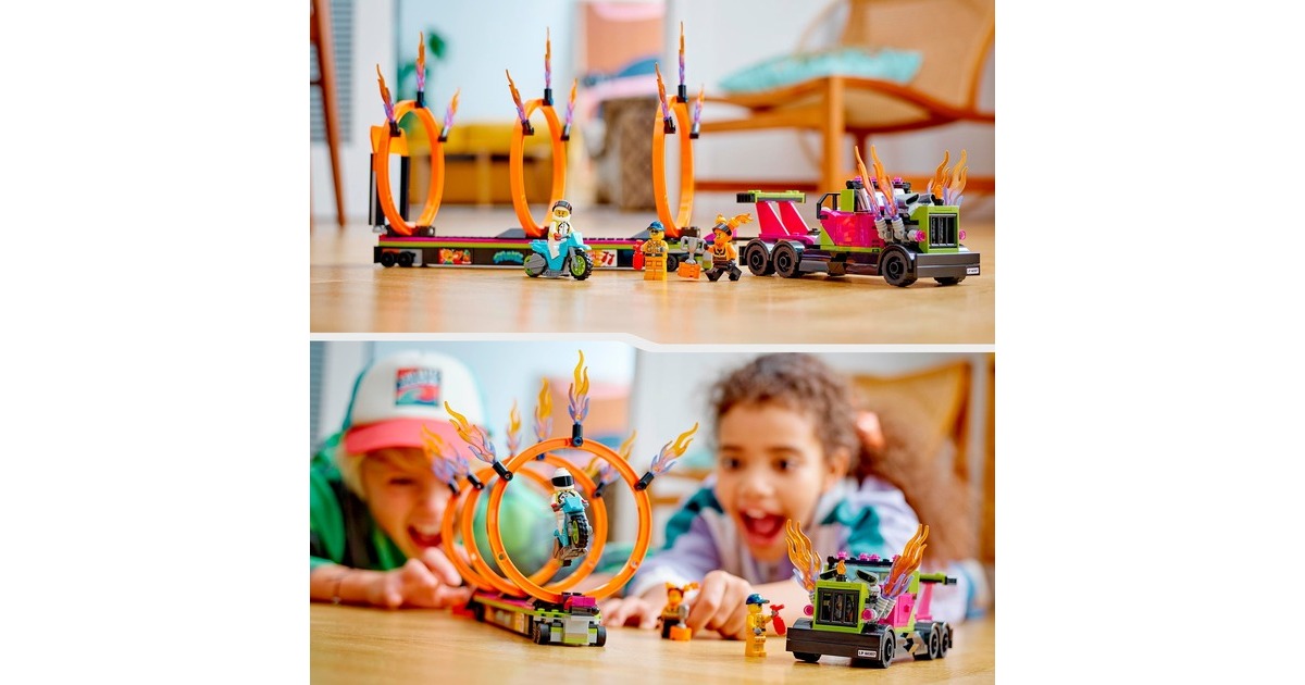 LEGO 60357 City Stunttruck mit Feuerreifen-Challenge, Konstruktionsspielzeug