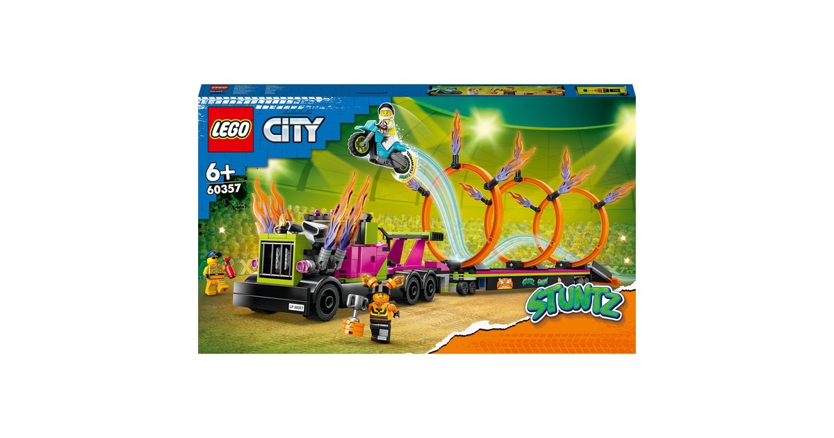LEGO 60357 City Stunttruck mit Feuerreifen-Challenge, Konstruktionsspielzeug