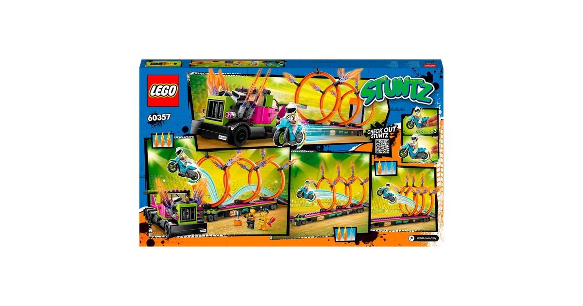 LEGO 60357 City Stunttruck mit Feuerreifen-Challenge, Konstruktionsspielzeug