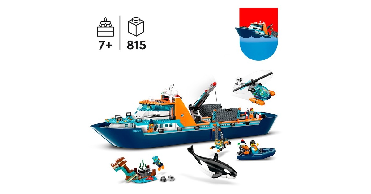 LEGO 60368 City Arktis-Forschungsschiff, Konstruktionsspielzeug