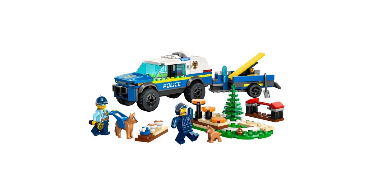 LEGO 60369 City Mobiles Polizeihunde-Training, Konstruktionsspielzeug
