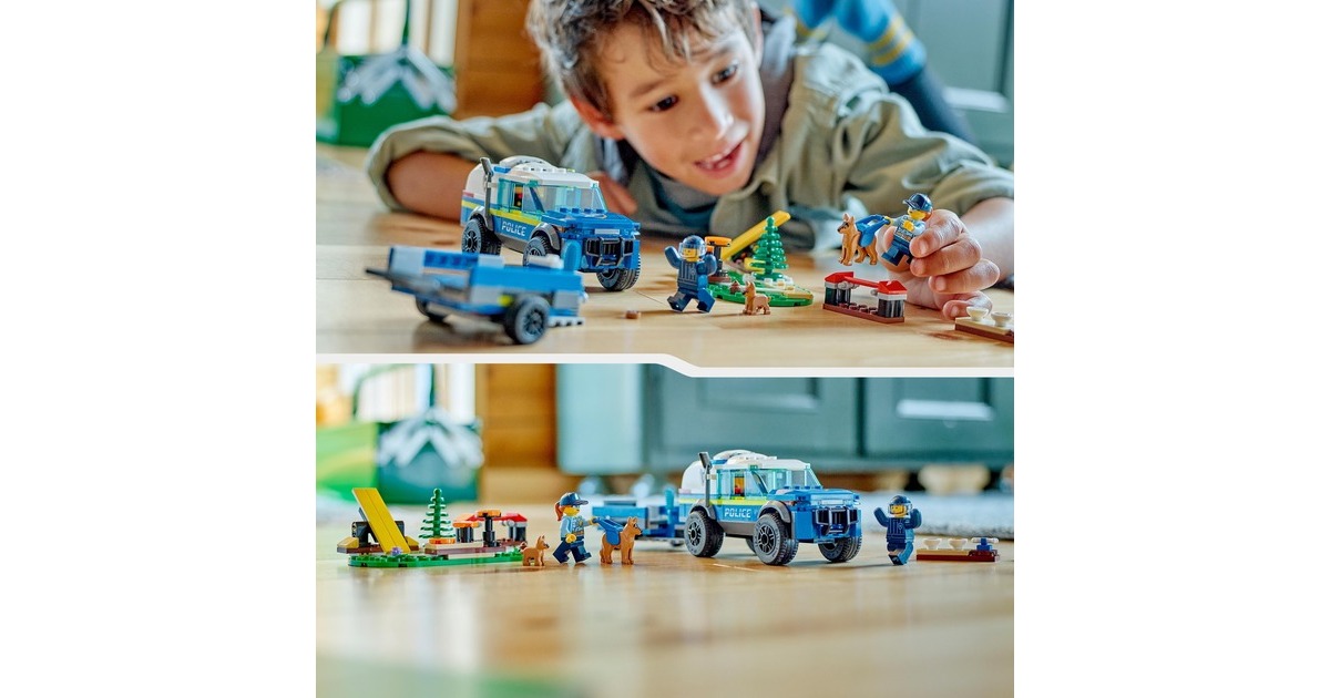 LEGO 60369 City Mobiles Polizeihunde-Training, Konstruktionsspielzeug