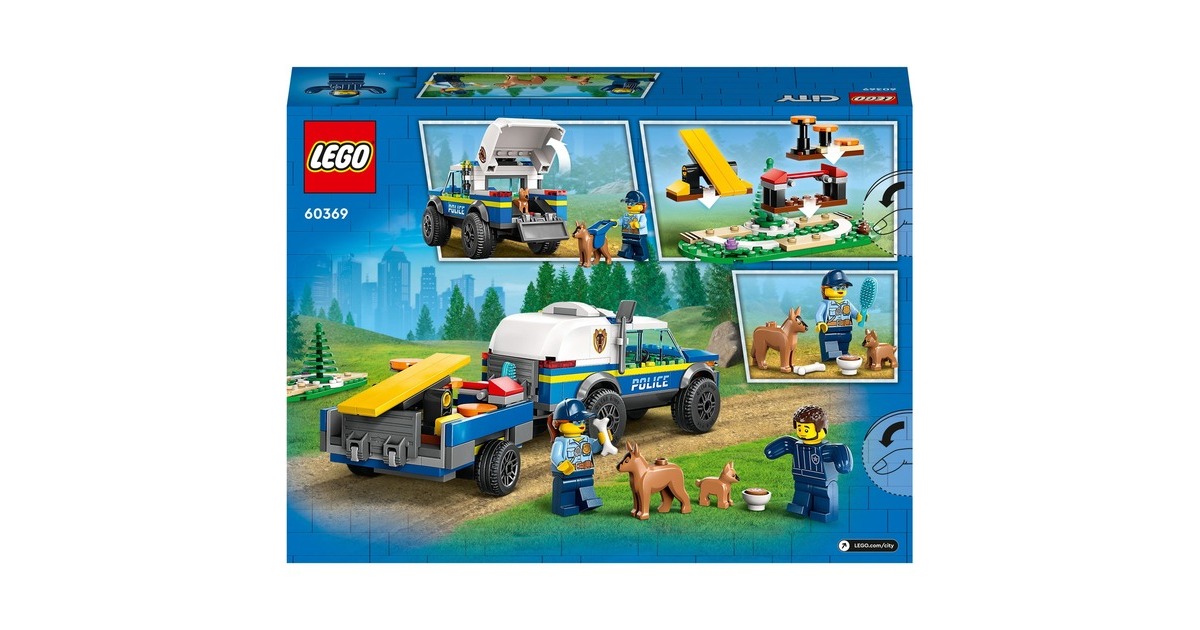 LEGO 60369 City Mobiles Polizeihunde-Training, Konstruktionsspielzeug
