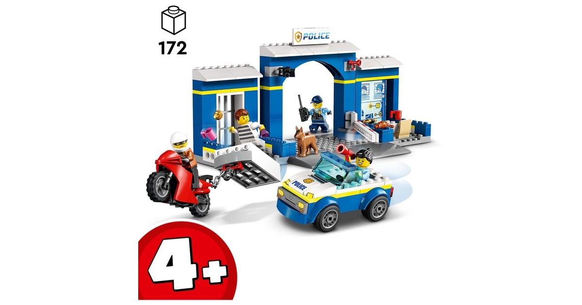 LEGO 60370 City Ausbruch aus der Polizeistation, Konstruktionsspielzeug