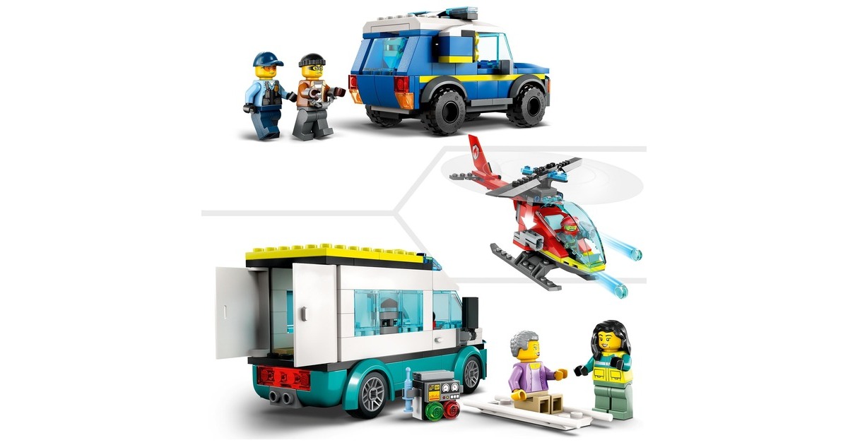 LEGO 60371 City Hauptquartier der Rettungsfahrzeuge, Konstruktionsspielzeug