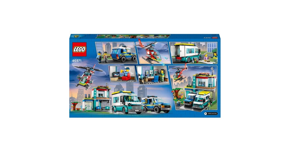 LEGO 60371 City Hauptquartier der Rettungsfahrzeuge, Konstruktionsspielzeug