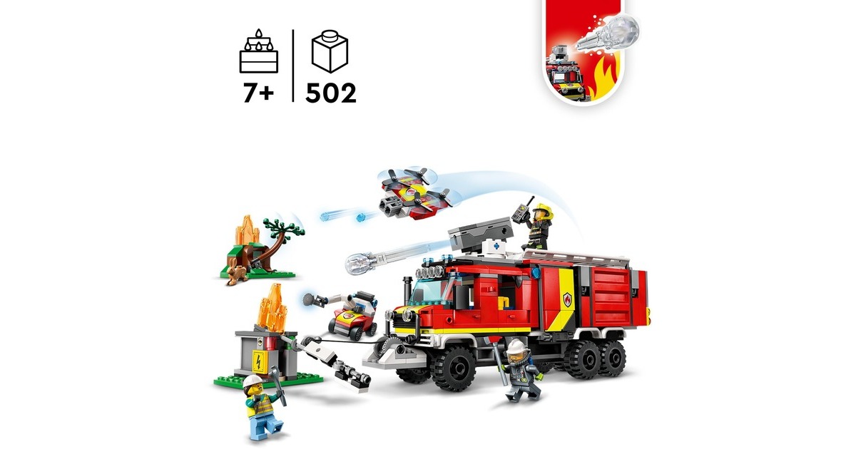 LEGO 60374 City Einsatzleitwagen der Feuerwehr, Konstruktionsspielzeug