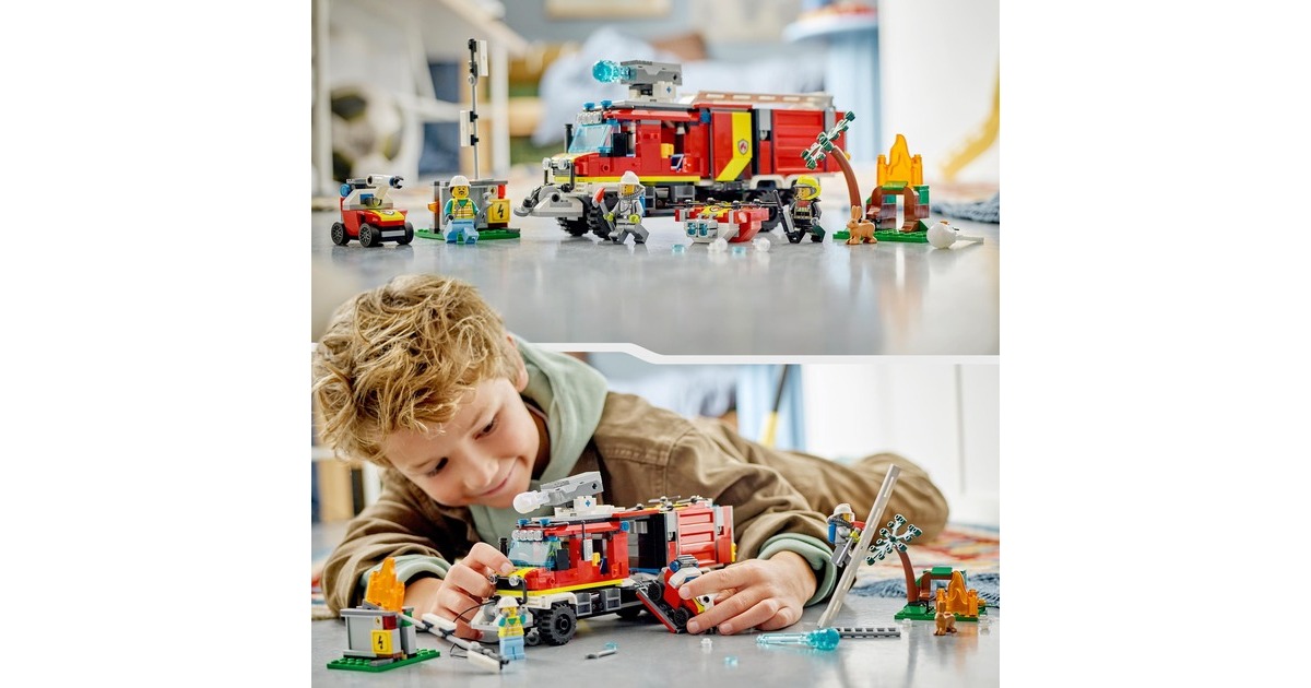 LEGO 60374 City Einsatzleitwagen der Feuerwehr, Konstruktionsspielzeug