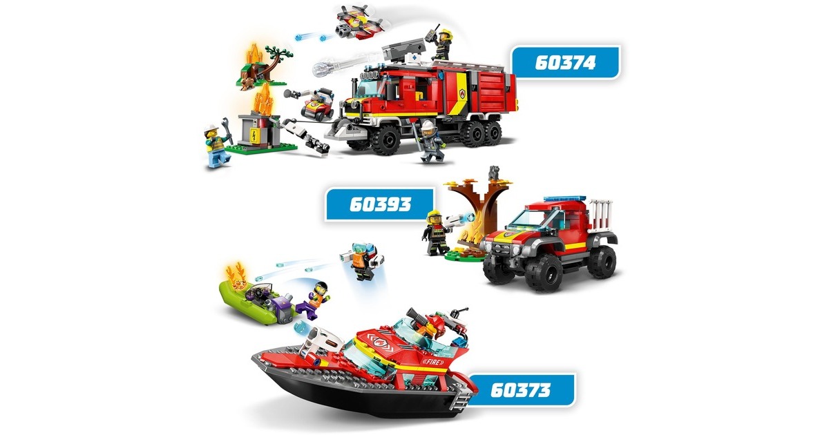 LEGO 60374 City Einsatzleitwagen der Feuerwehr, Konstruktionsspielzeug
