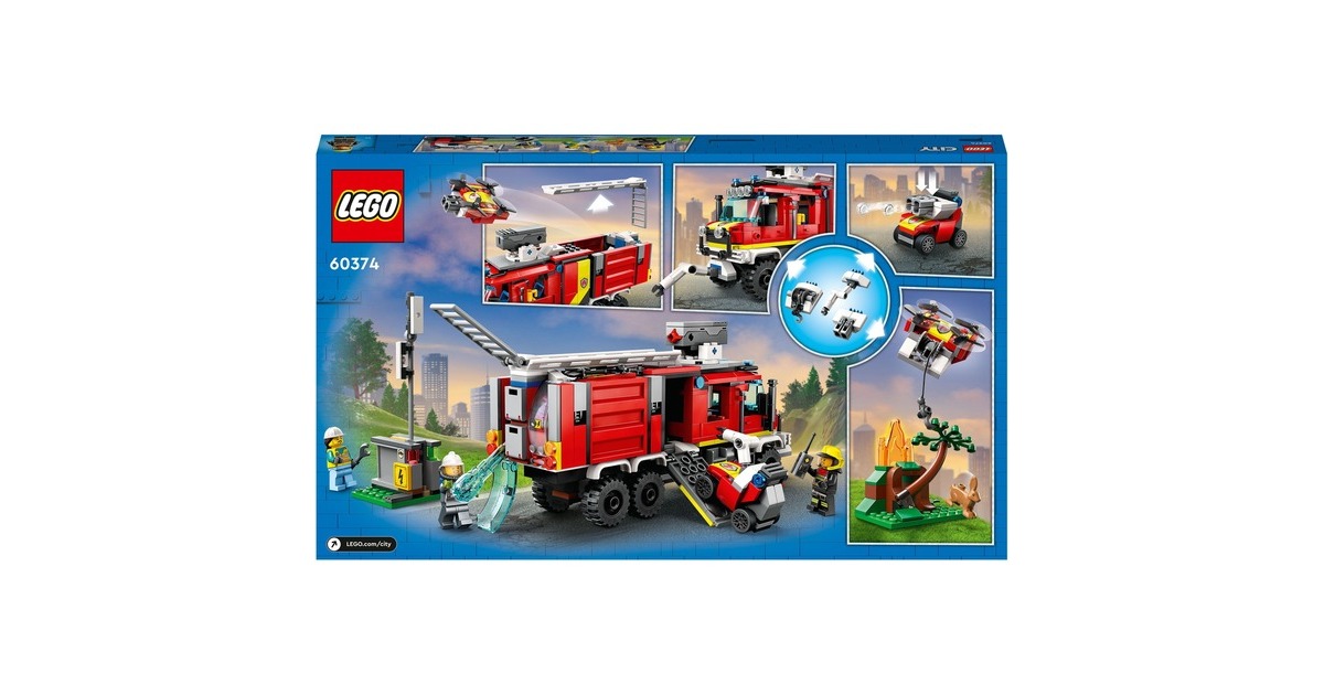 LEGO 60374 City Einsatzleitwagen der Feuerwehr, Konstruktionsspielzeug