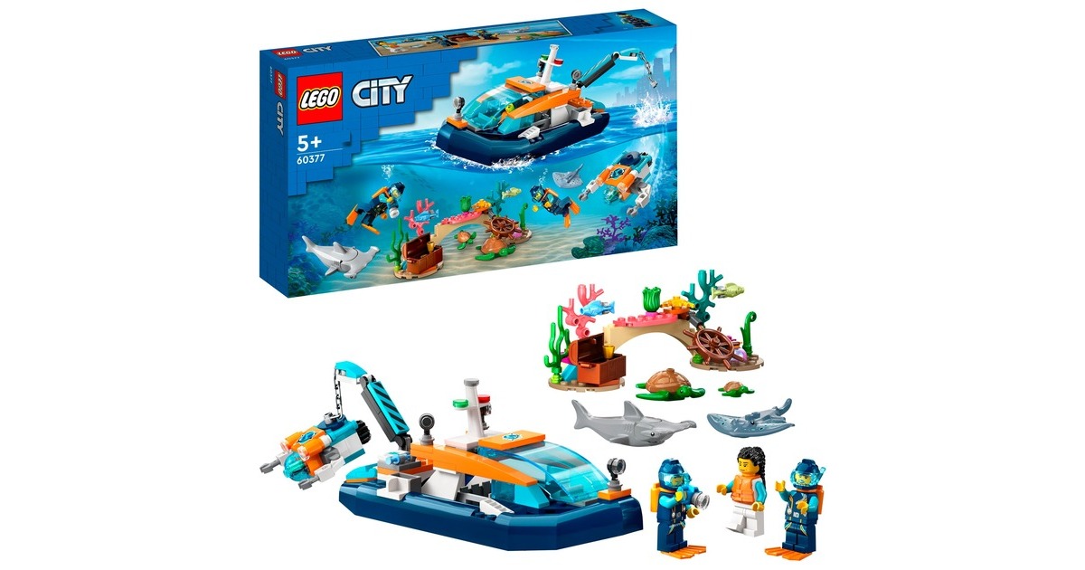 LEGO 60377 City Meeresforscher-Boot, Konstruktionsspielzeug