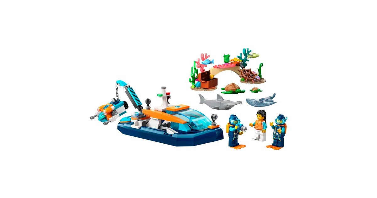 LEGO 60377 City Meeresforscher-Boot, Konstruktionsspielzeug