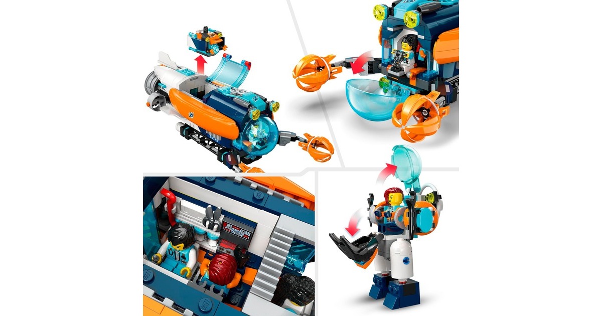 LEGO 60379 City Forscher-U-Boot, Konstruktionsspielzeug