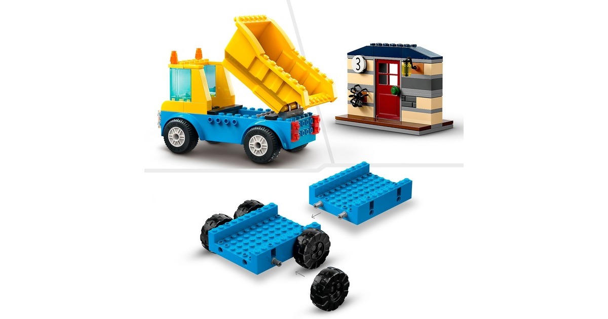 LEGO 60391 City Baufahrzeuge und Kran mit Abrissbirne, Konstruktionsspielzeug