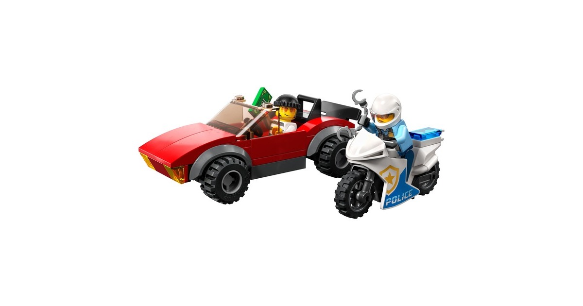 LEGO 60392 City Verfolgungsjagd mit dem Polizeimotorrad, Konstruktionsspielzeug