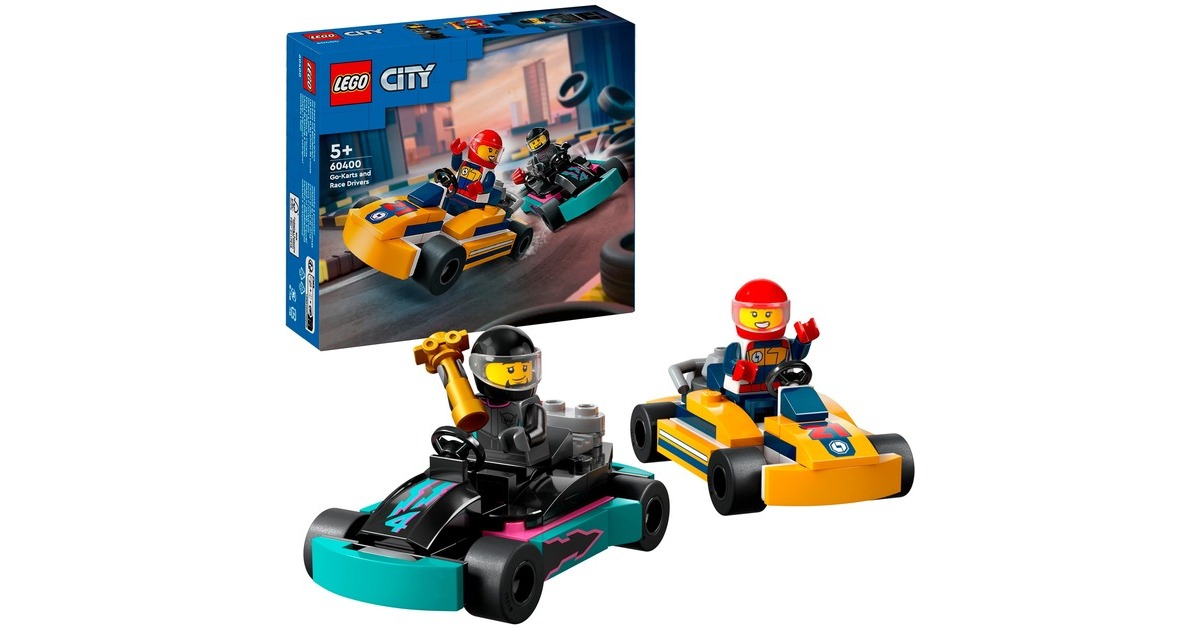 LEGO 60400 City Go-Karts mit Rennfahrern, Konstruktionsspielzeug