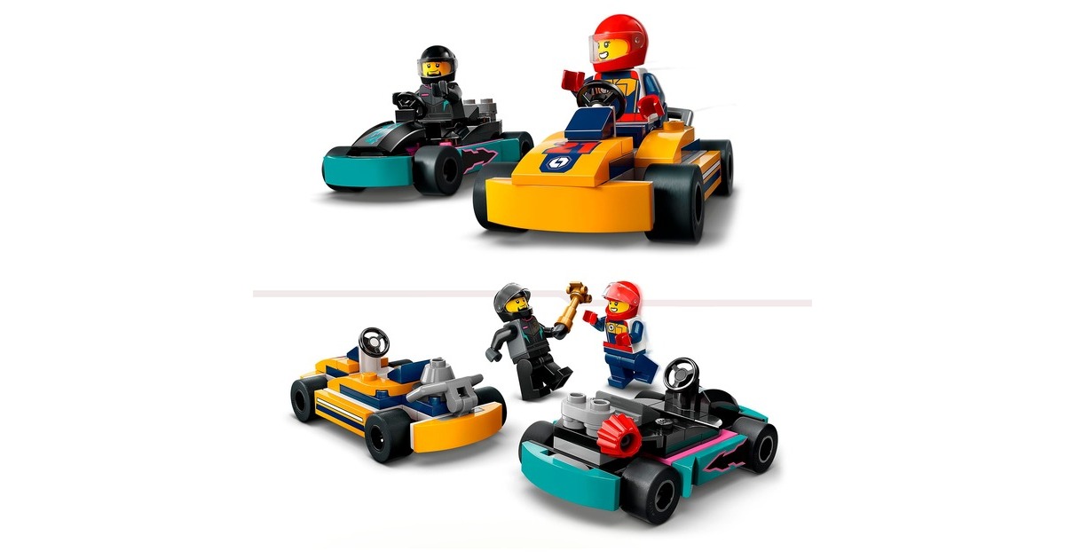 LEGO 60400 City Go-Karts mit Rennfahrern, Konstruktionsspielzeug